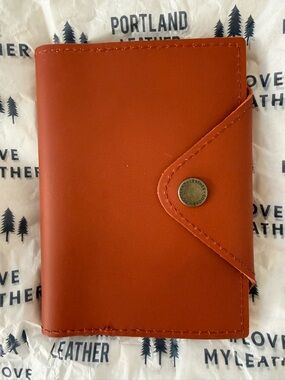 Portland Leather Honey small Trifold Passport Cover